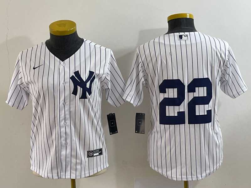 Womens New York Yankees #22 Jacoby Ellsbury White Stitched Cool Base Nike Jersey